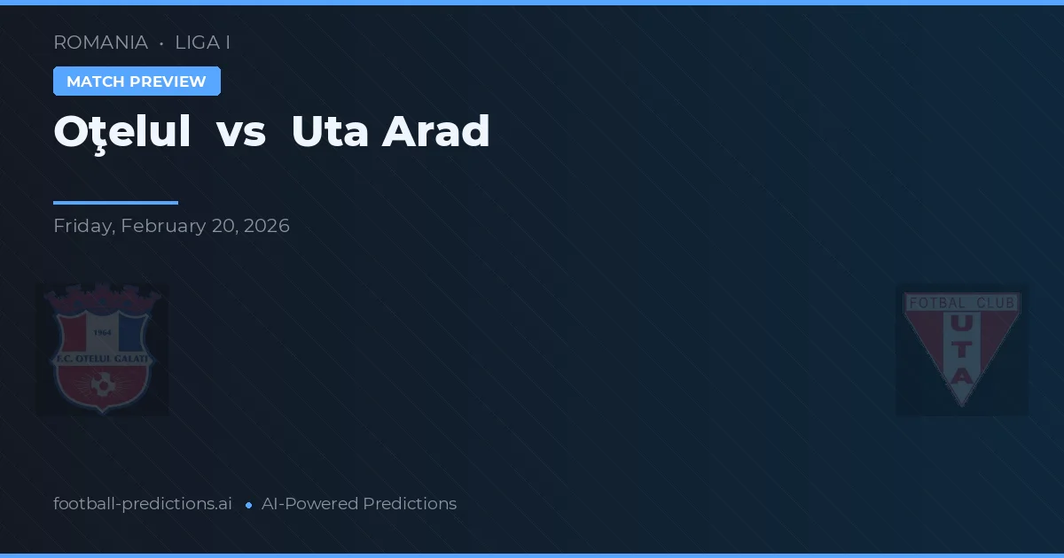 Oţelul vs Uta Arad — match prediction & preview