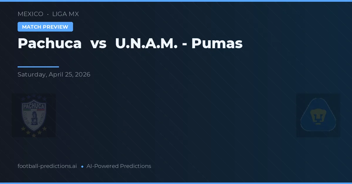 CF Pachuca vs U.N.A.M. - Pumas — pronostic et avant-match