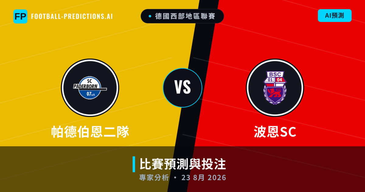 帕德伯恩二隊 vs 波恩SC — 比赛预测和前瞻