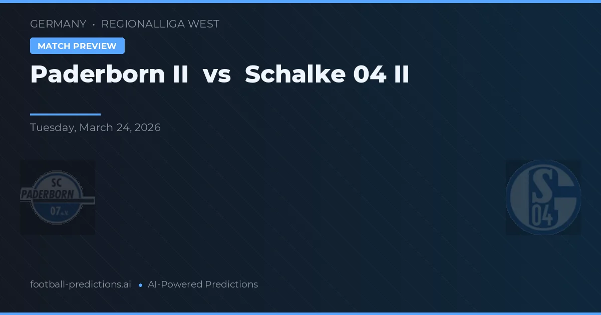 Paderborn II vs Schalke 04 II — prediksi dan pratinjau pertandingan