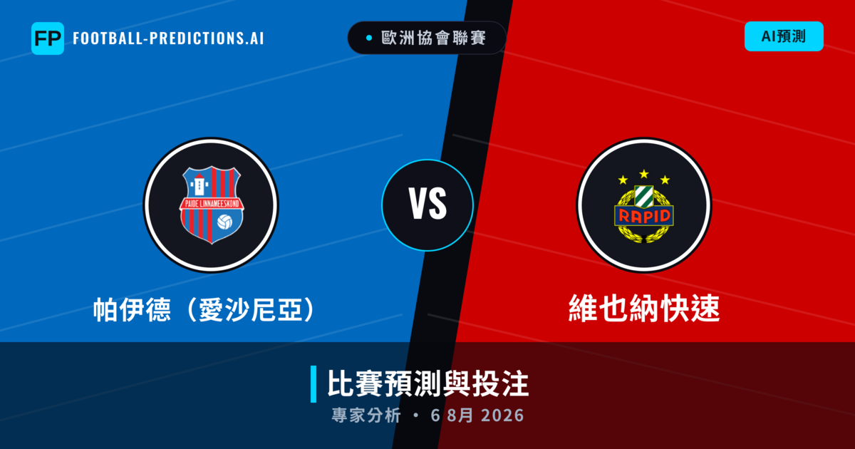 帕伊德(愛沙尼亞) vs 維也納快速 — 比赛预测和前瞻