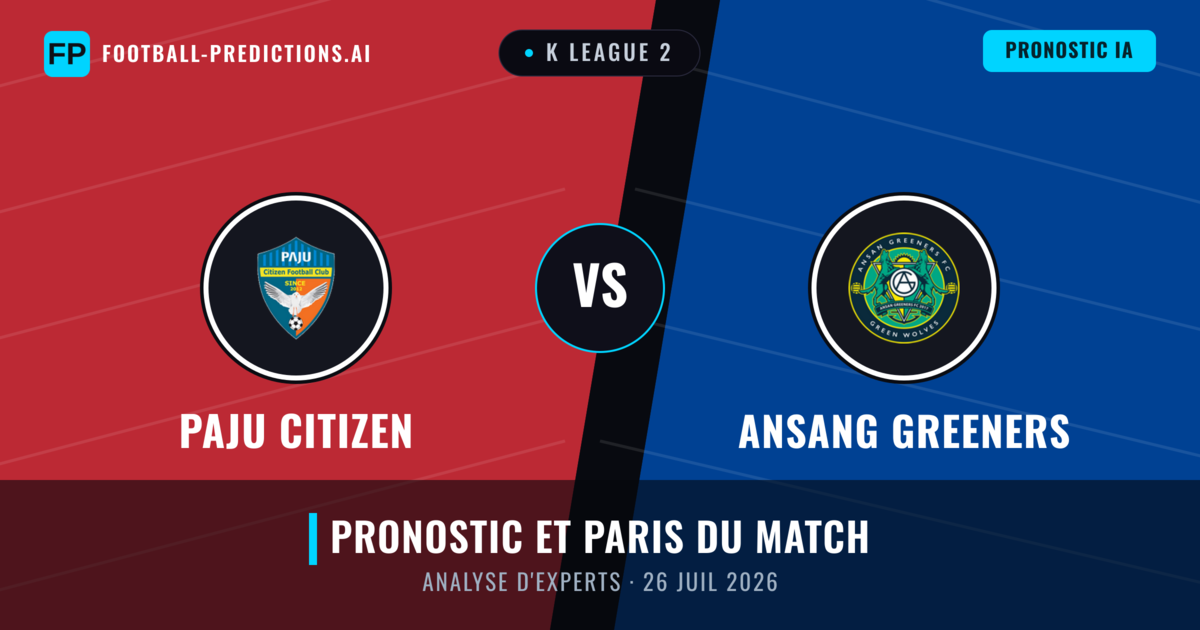 Paju Citizen vs Ansang Greeners — pronostic et avant-match