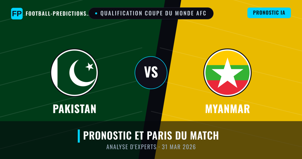 Pakistan vs Myanmar — pronostic et avant-match