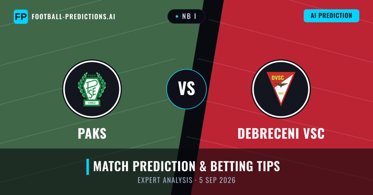 Paks vs Debreceni VSC — match prediction & preview
