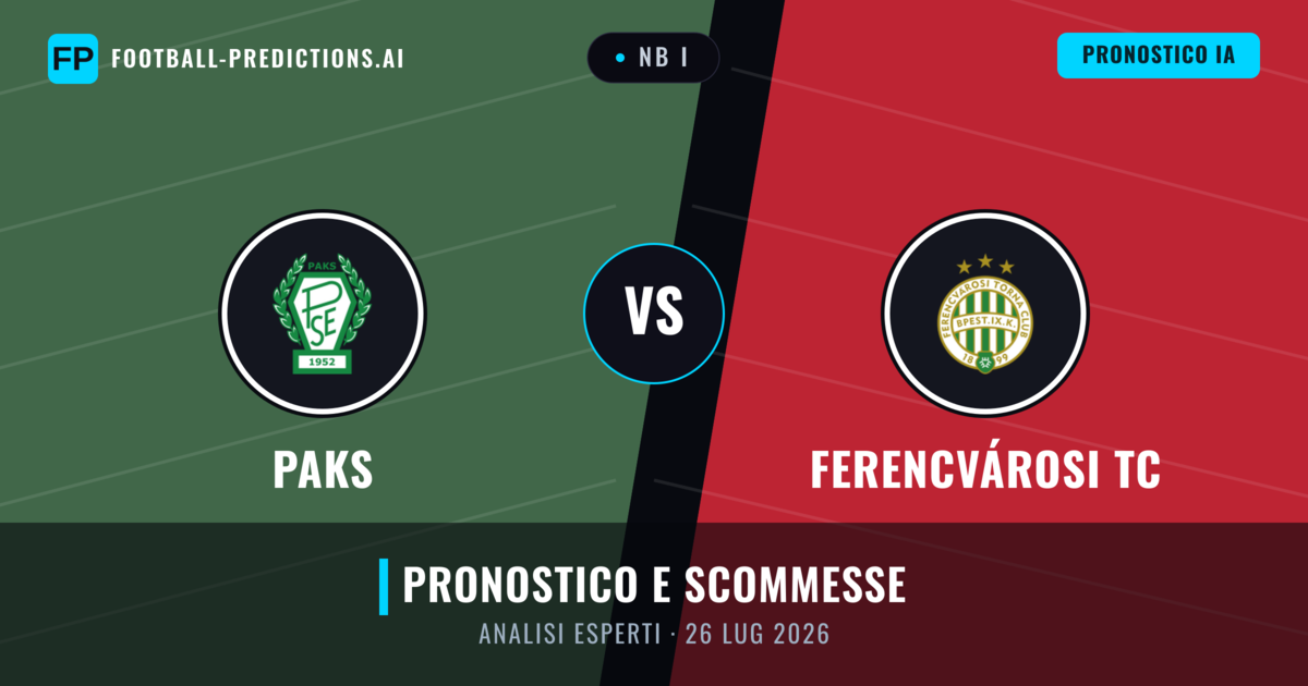 Paks vs Ferencvárosi TC — pronostico e anteprima del match