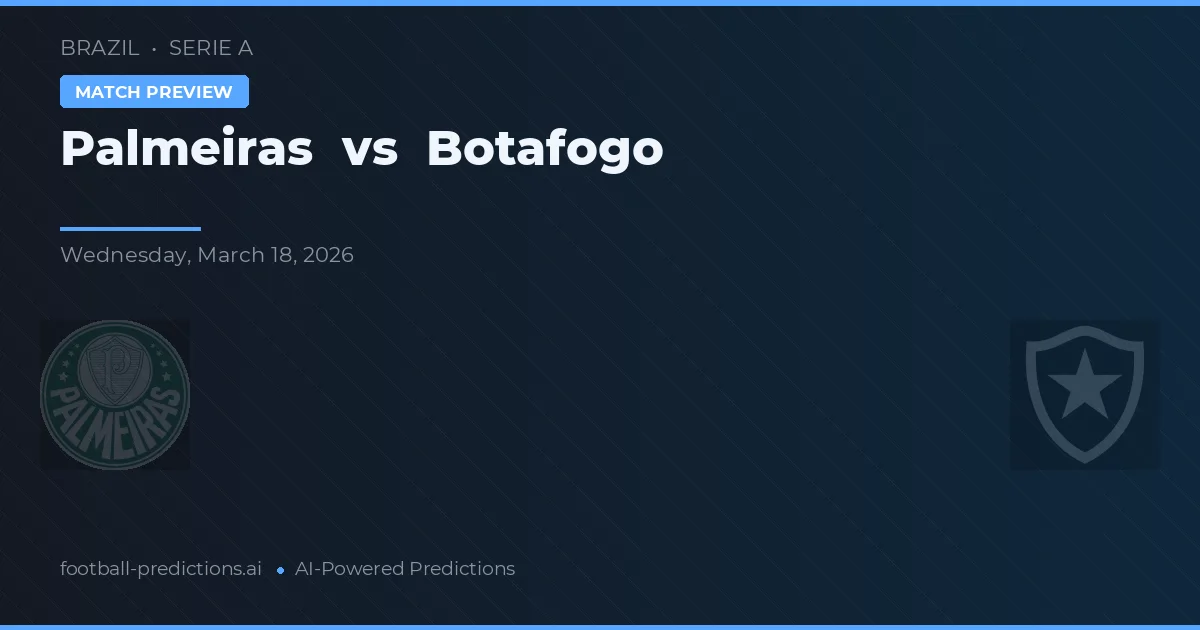 Palmeiras vs Botafogo — pronostic et avant-match