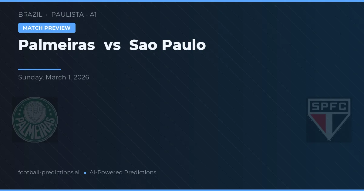 Palmeiras vs Sao Paulo — pronostico e anteprima del match