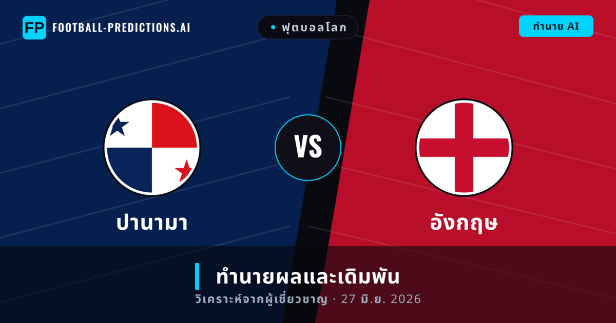 ปานามา พบ อังกฤษ — ทำนายผลและพรีวิวการแข่งขัน