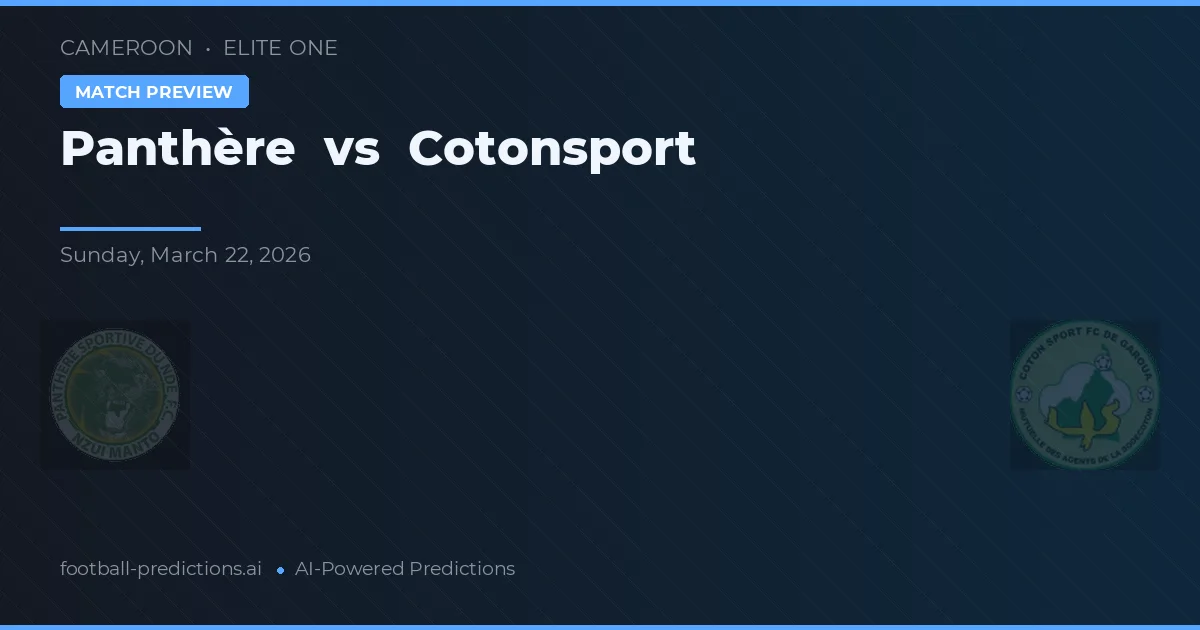 Panther vs Cotonsport — hula at preview ng laban