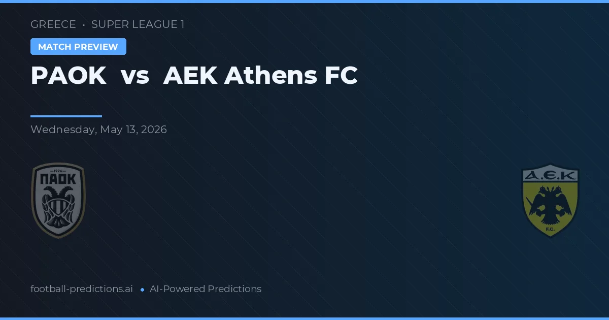 PAOK vs AEK Athena FC — prediksi dan pratinjau pertandingan