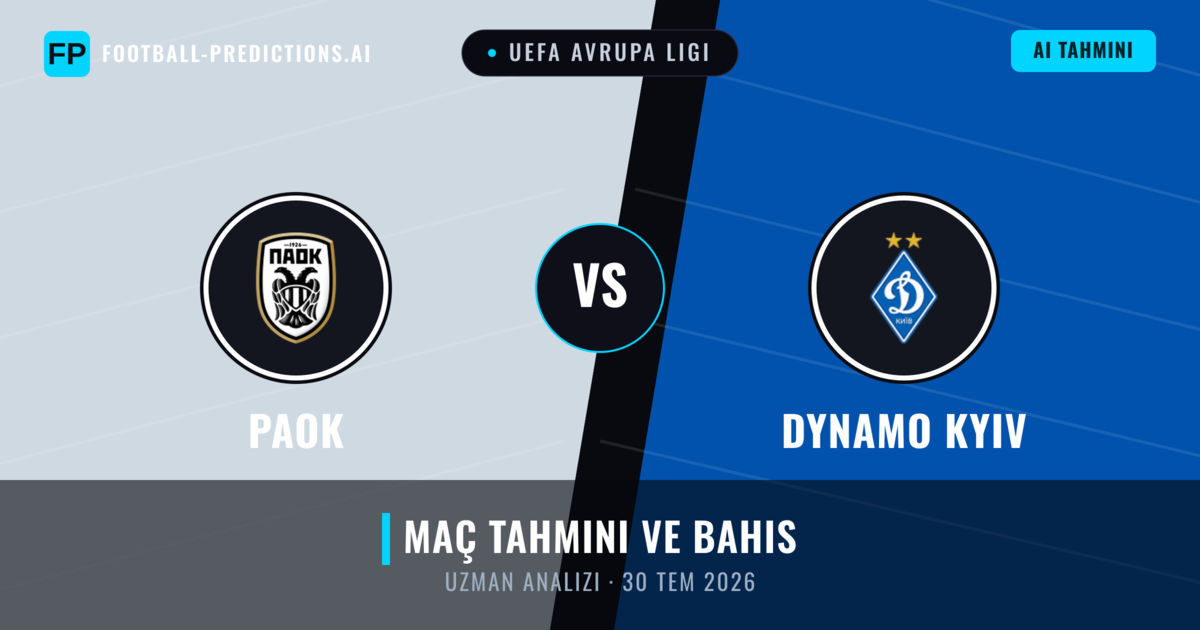 PAOK - Dynamo Kyiv — maç tahmini ve önizleme