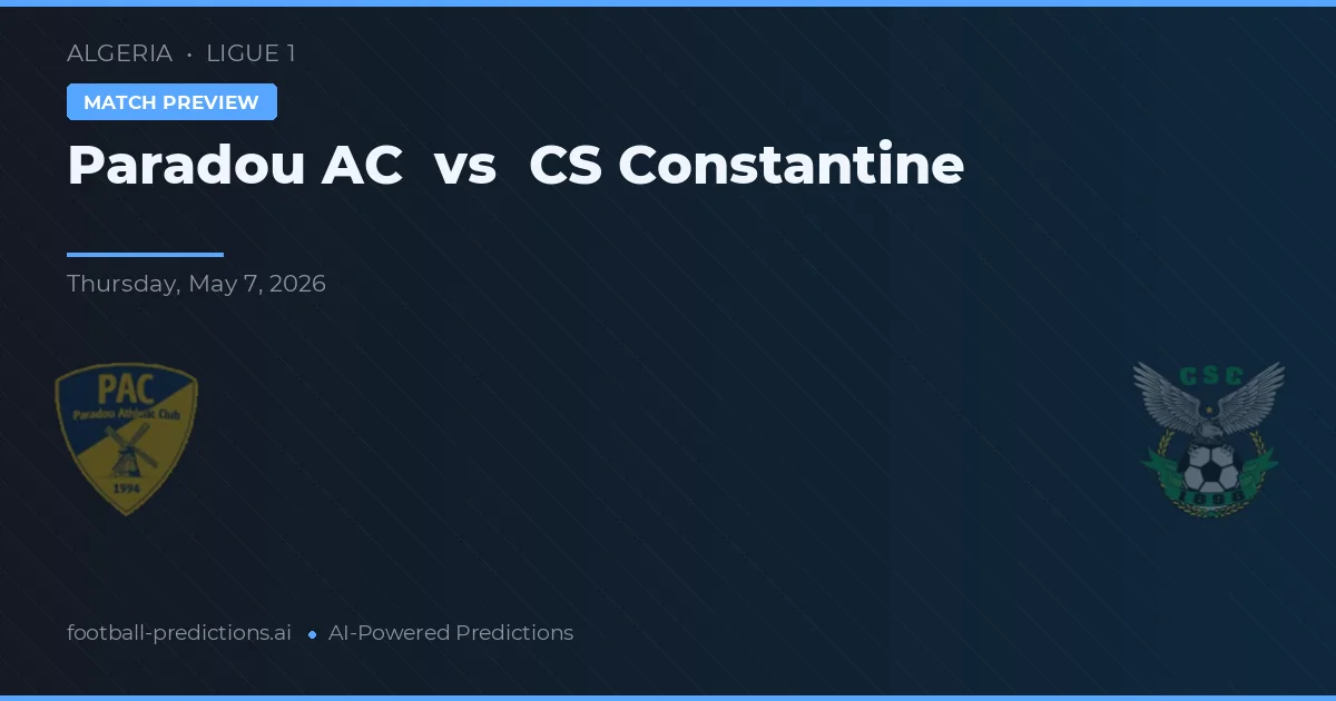 Paradou AC vs CS Constantine — match prediction & preview