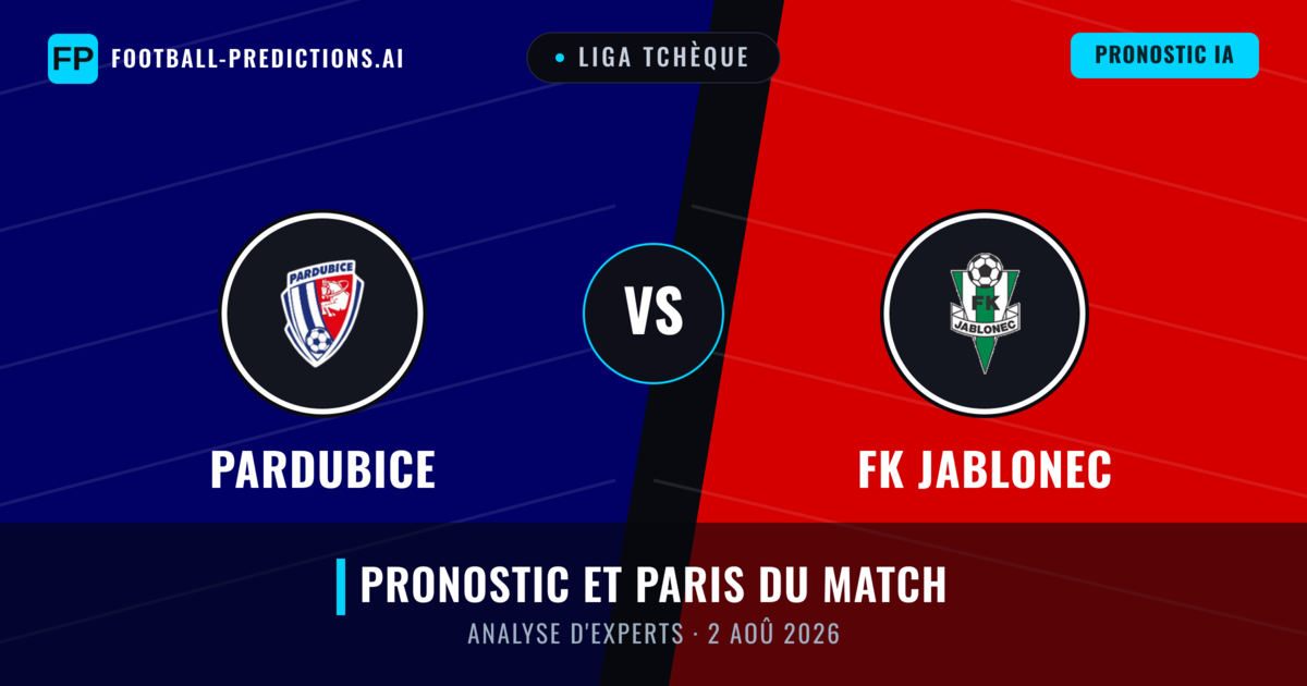 Pardubice vs FK Jablonec — pronostic et avant-match