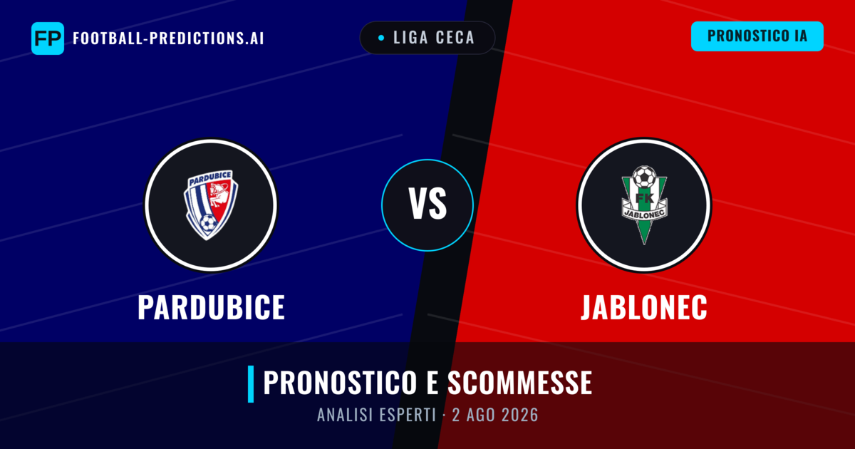 Pardubice vs Jablonec — pronostico e anteprima del match