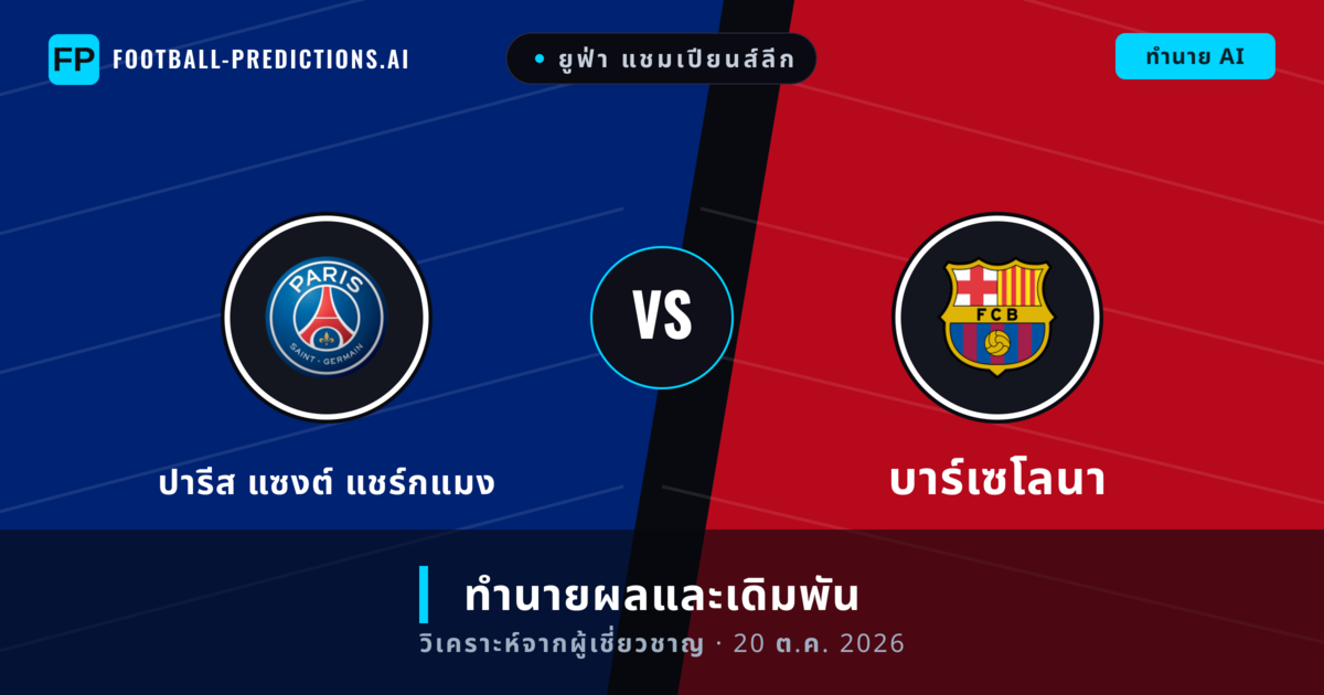 ปารีส แซงต์ แชร์กแมง พบ บาร์เซโลนา — ทำนายผลและพรีวิวการแข่งขัน