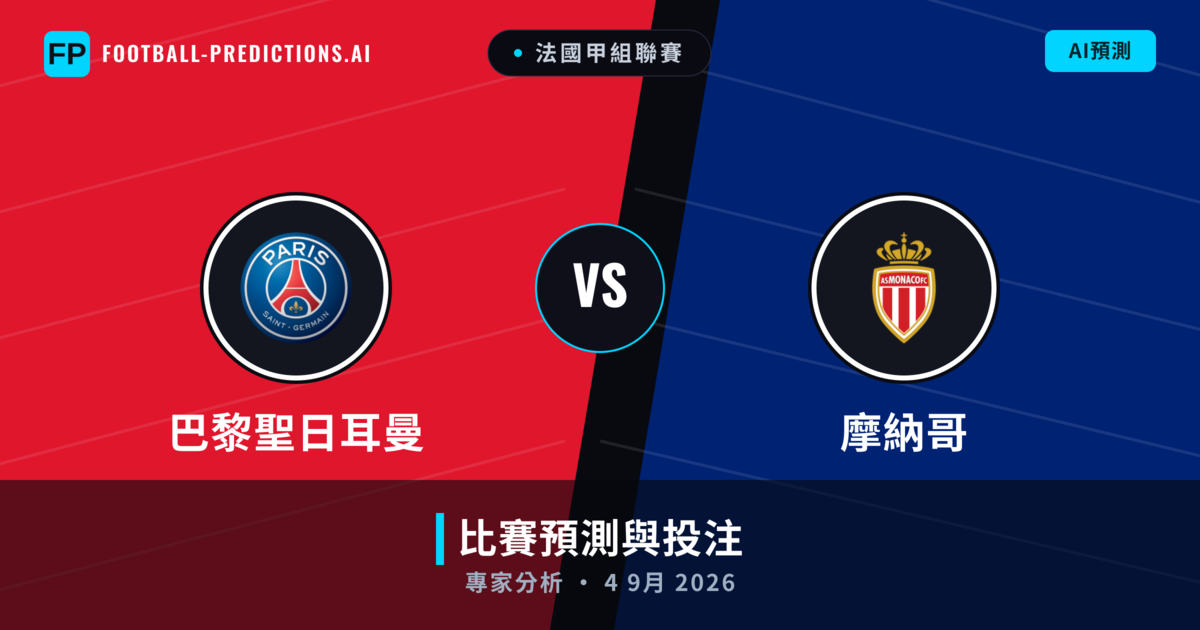 巴黎聖日耳曼 vs 摩納哥 — 比赛预测和前瞻