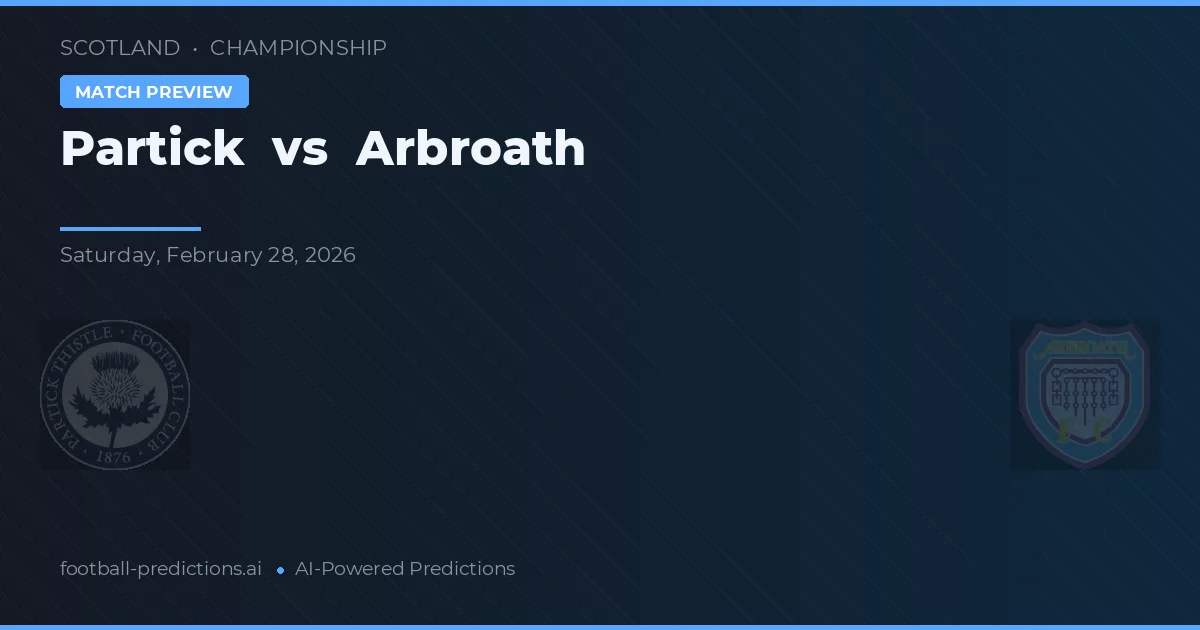 Partick Thistle vs Arbroath — Prognose und Spielvorschau