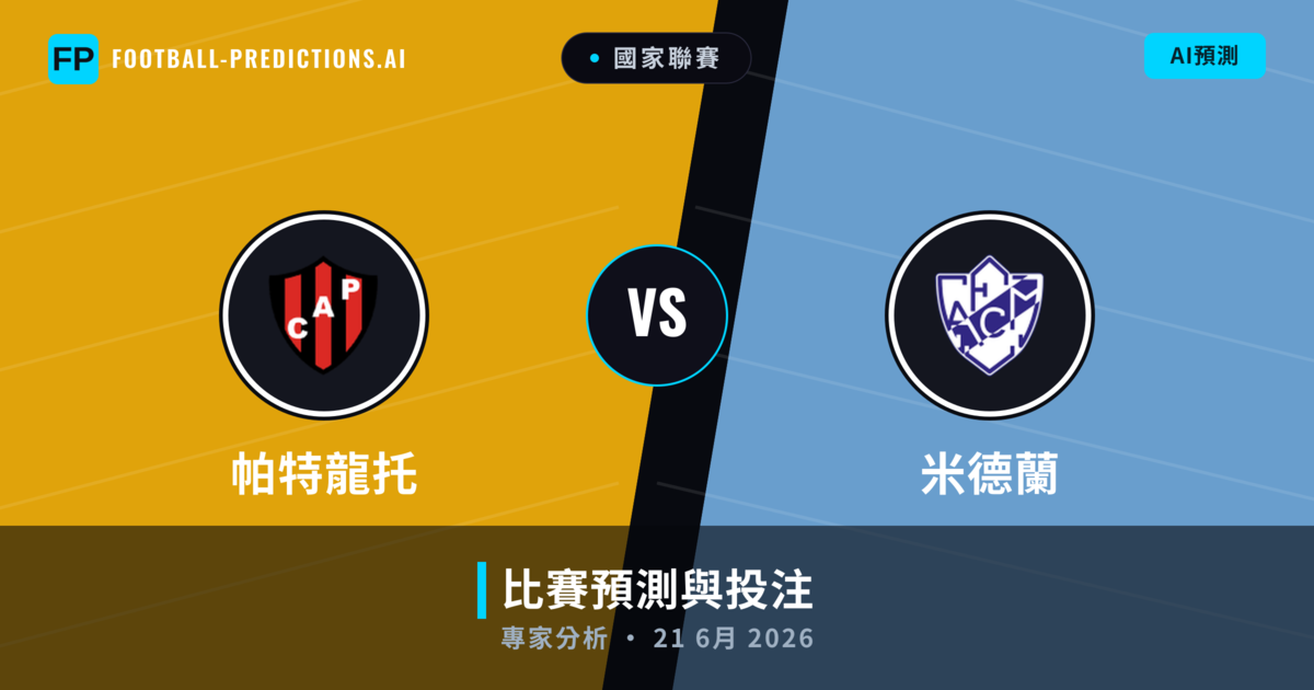 帕特龍托 vs 米德蘭 — 比赛预测和前瞻