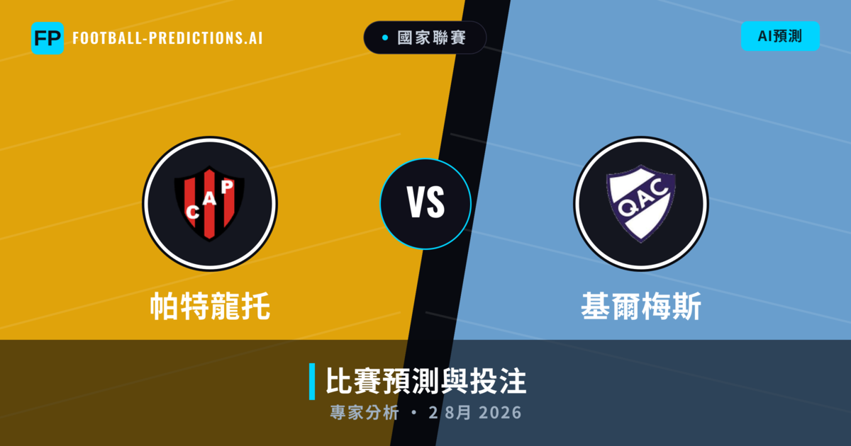 帕特龍托 vs 基爾梅斯 — 比赛预测和前瞻