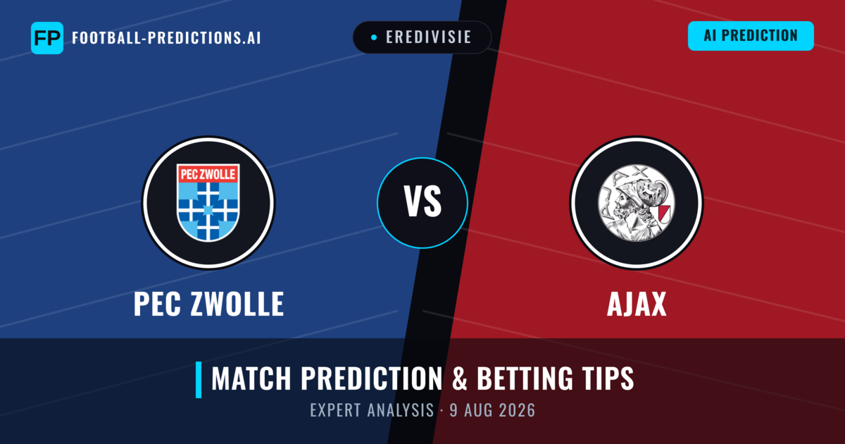 PEC Zwolle vs Ajax — match prediction & preview