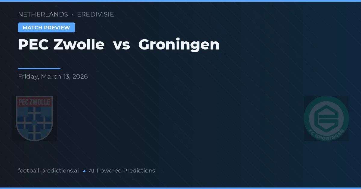 PEC Zwolle vs Groningen — match prediction & preview