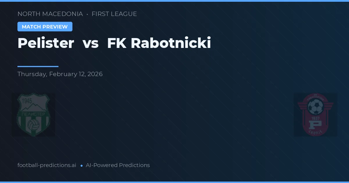 Pelister vs FK Rabotnicki — prediksi dan pratinjau pertandingan