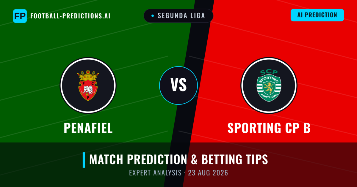 Penafiel vs Sporting CP B — match prediction & preview