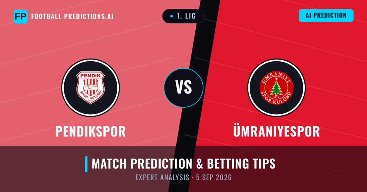 Pendikspor vs Ümraniyespor — match prediction & preview