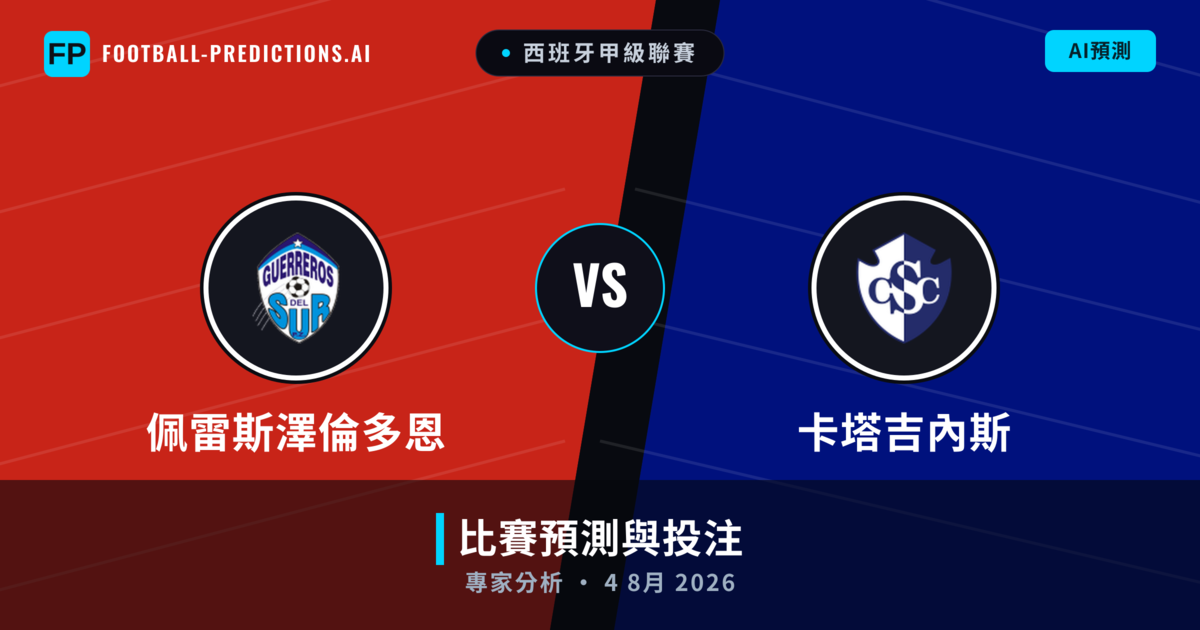 佩雷斯澤倫多恩 vs 卡塔吉內斯 — 比赛预测和前瞻
