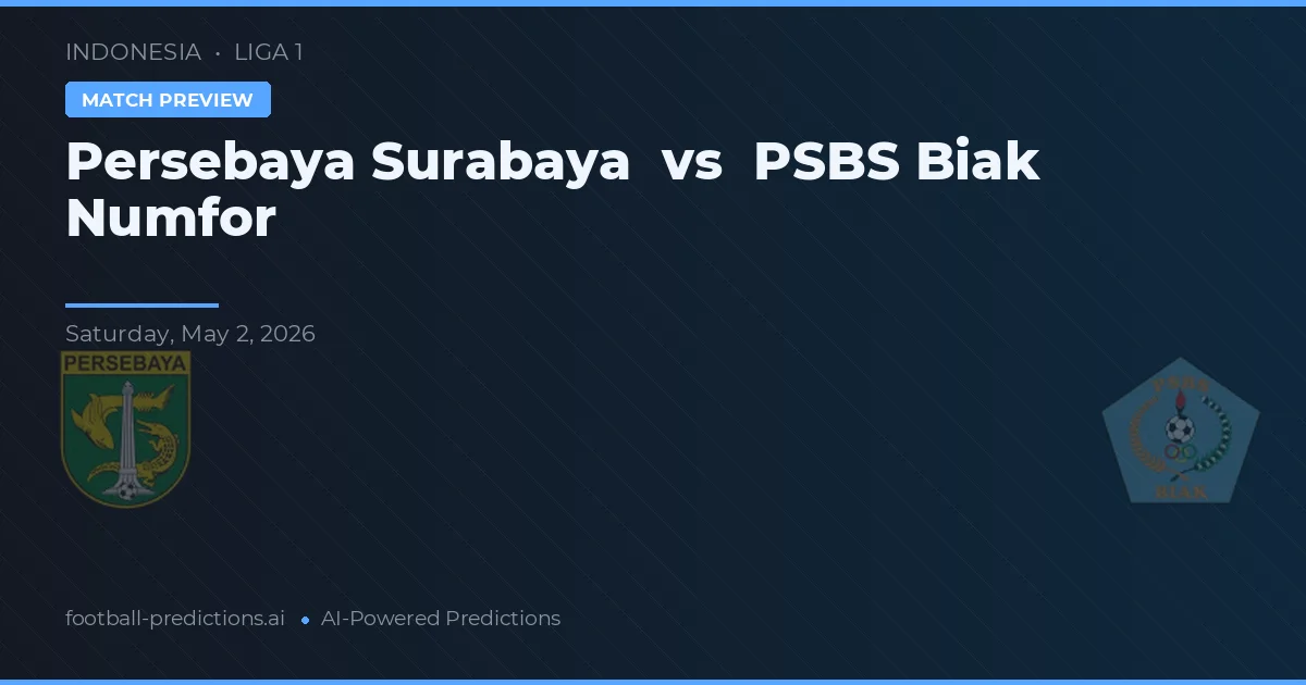 Persebaya Surabaya vs PSBS Biak Numfor — prediksi dan pratinjau pertandingan