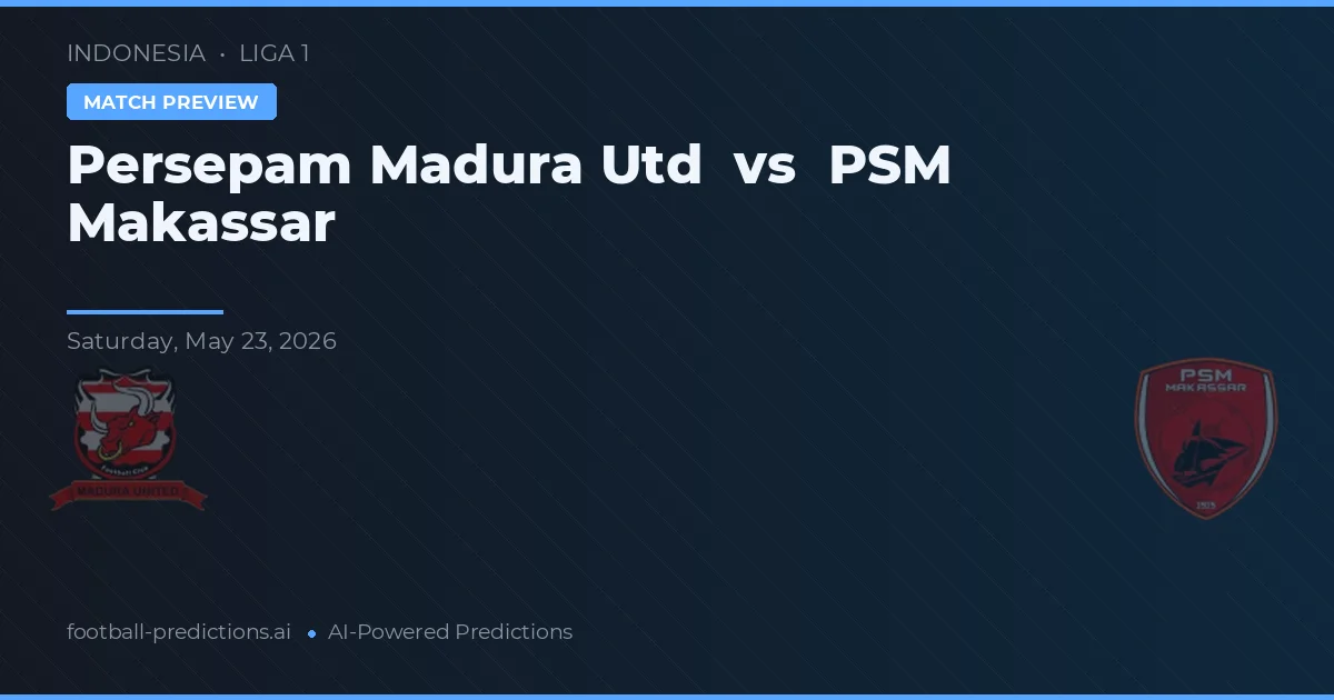 Persepam Madura United vs PSM Makassar — prediksi dan pratinjau pertandingan