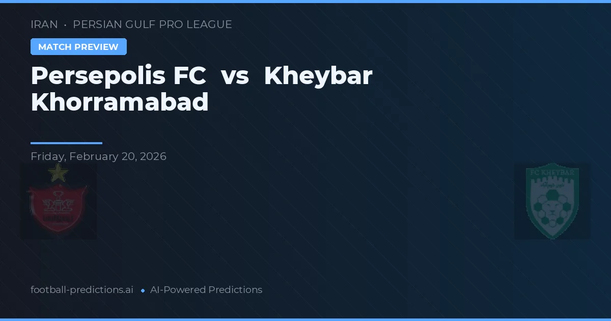 Persepolis vs Kheybar Khoramabad — pronostico e anteprima del match