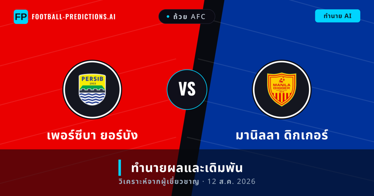 เพอร์ซีบา ยอร์บัง พบ มานิลลา ดิกเกอร์ — ทำนายผลและพรีวิวการแข่งขัน