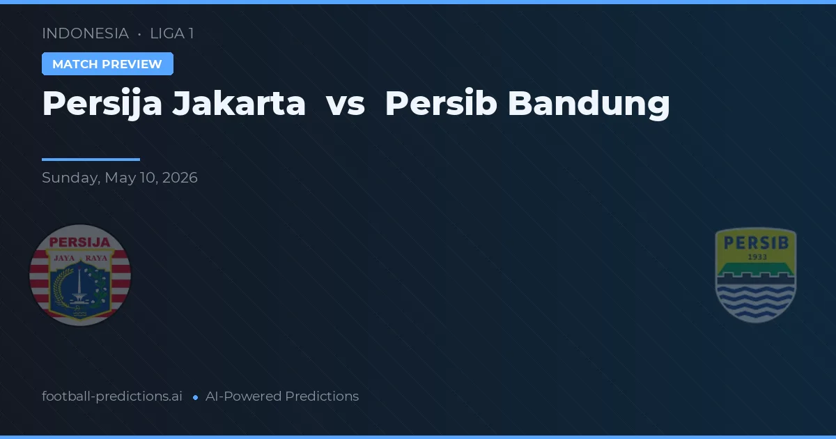 Persija Jakarta vs Persib Bandung — pronostic et avant-match