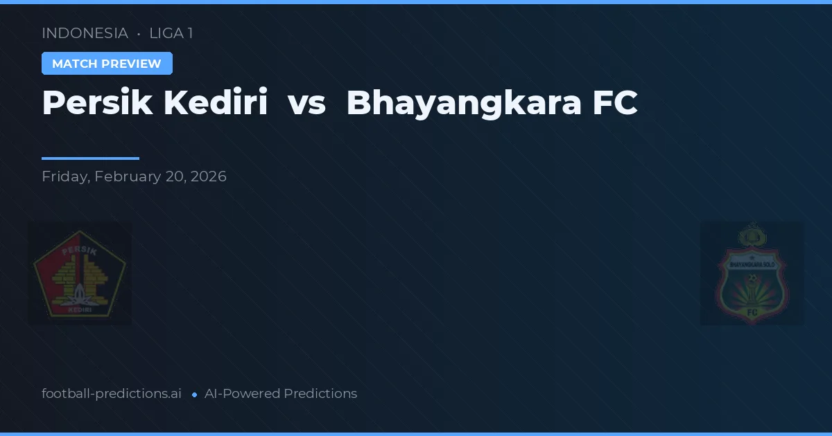 Persik Kediri vs Bhayangkara FC — dự đoán và xem trước trận đấu