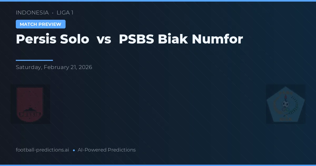 Persis Solo vs PSBS Biak Numfor — match prediction & preview