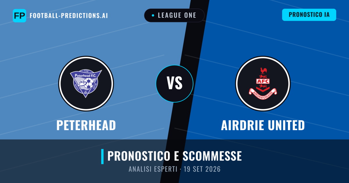 Peterhead vs Airdrie United — pronostico e anteprima del match