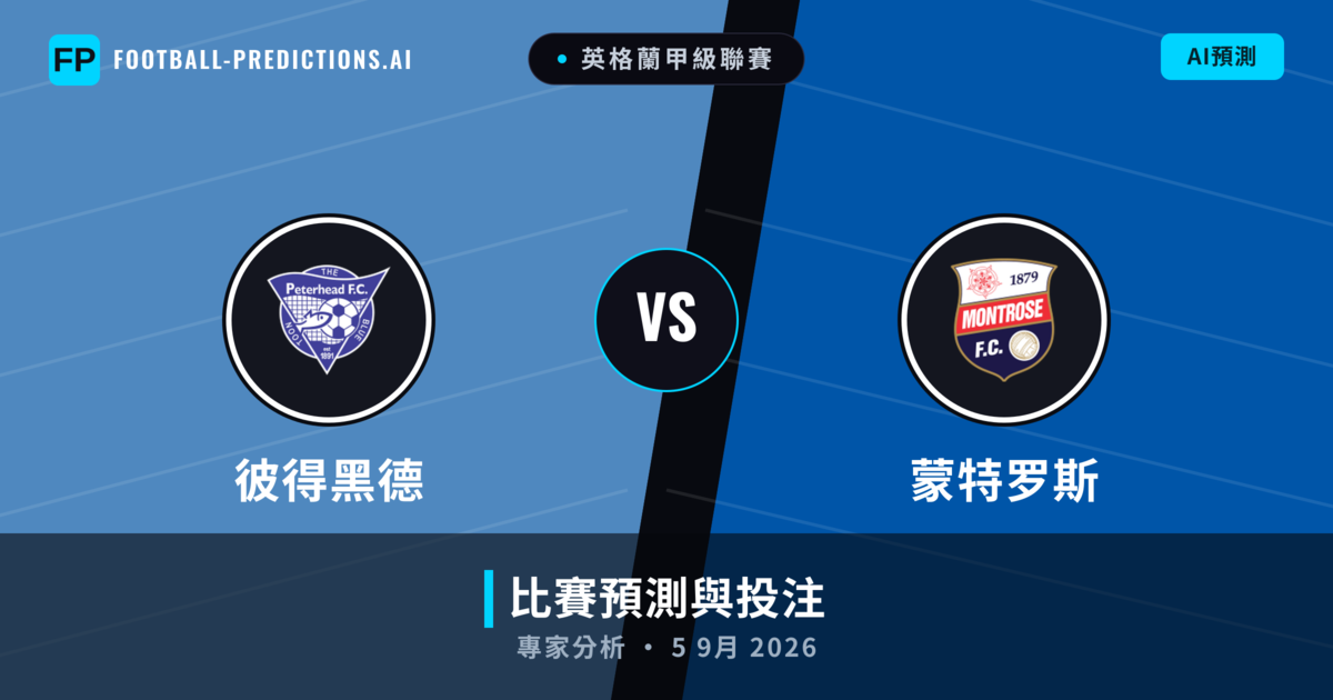 彼得黑德 vs 蒙特罗斯 — 比赛预测和前瞻