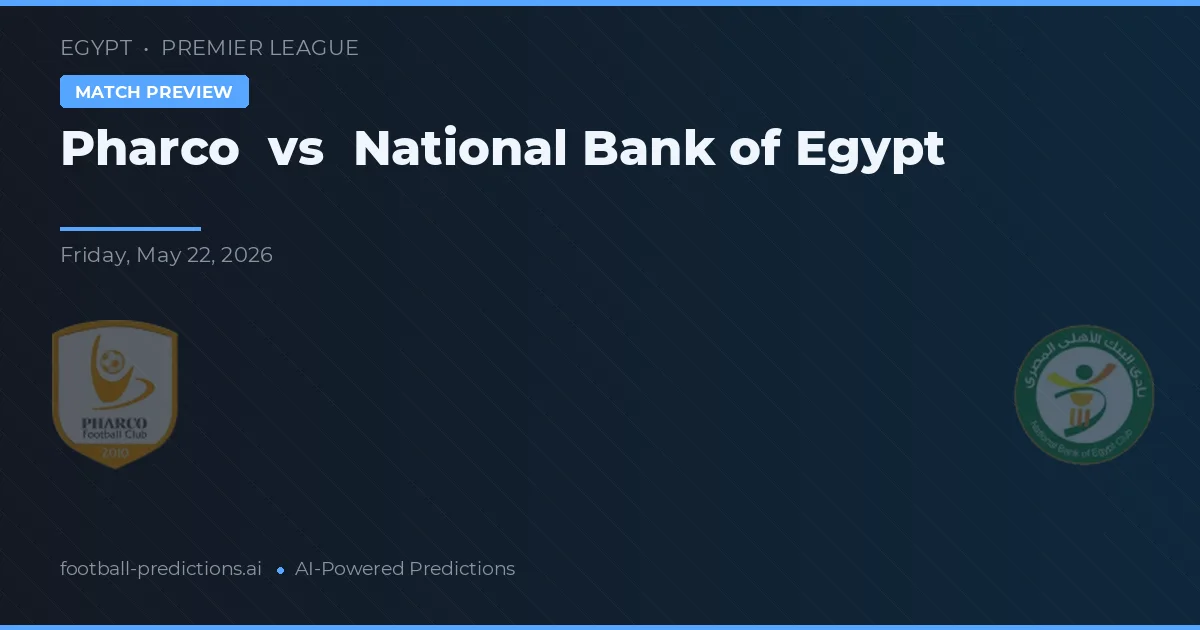 Pharco vs Bank Nasional Mesir — prediksi dan pratinjau pertandingan