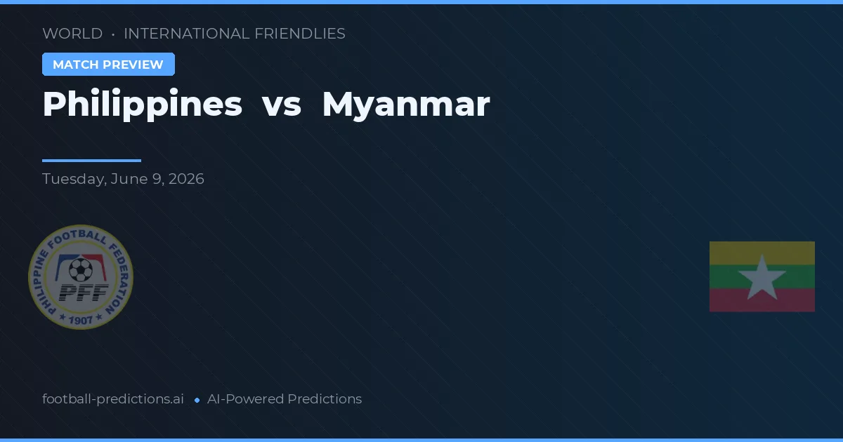 Filippine vs Myanmar — pronostico e anteprima del match