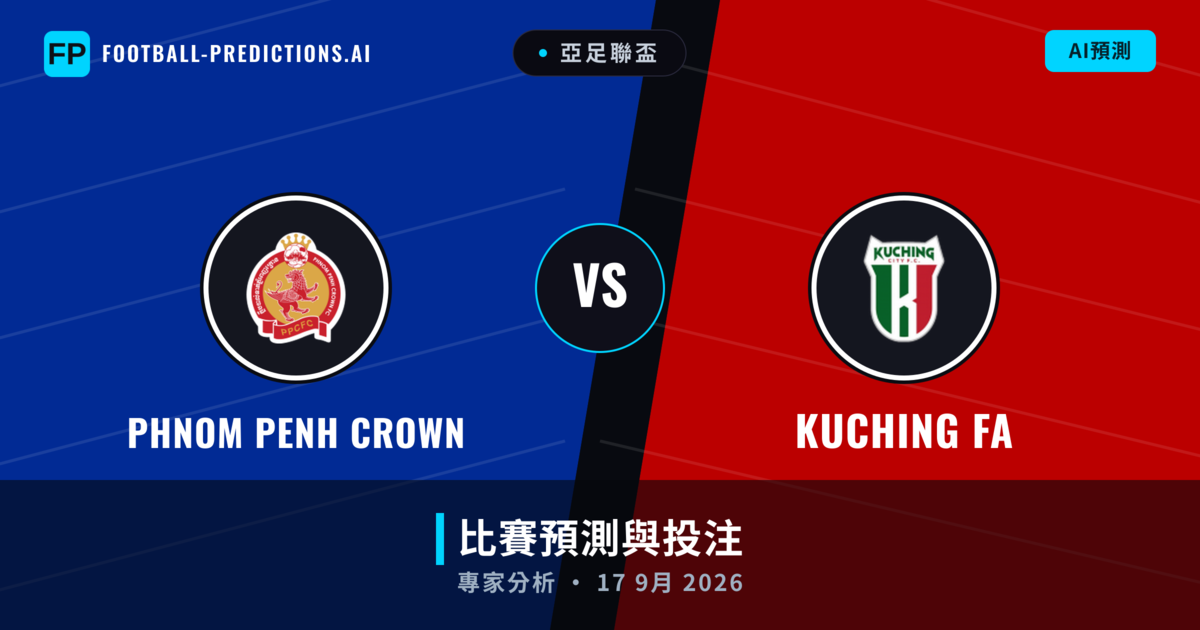 Phnom Penh Crown vs Kuching FA — 比赛预测和前瞻