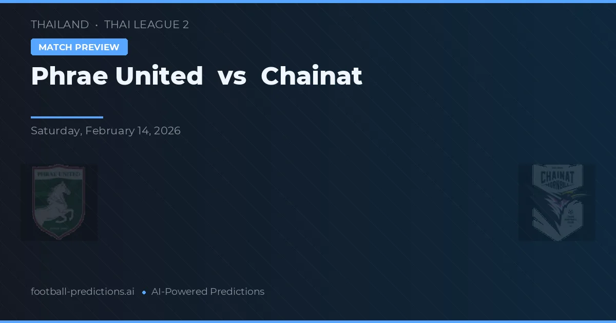 Phrae United vs Chainat — pronostico e anteprima del match