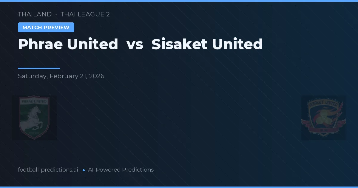 Phrae United vs Sisaket United — hula at preview ng laban