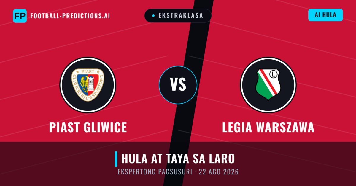 Piast Gliwice vs Legia Warszawa — hula at preview ng laban