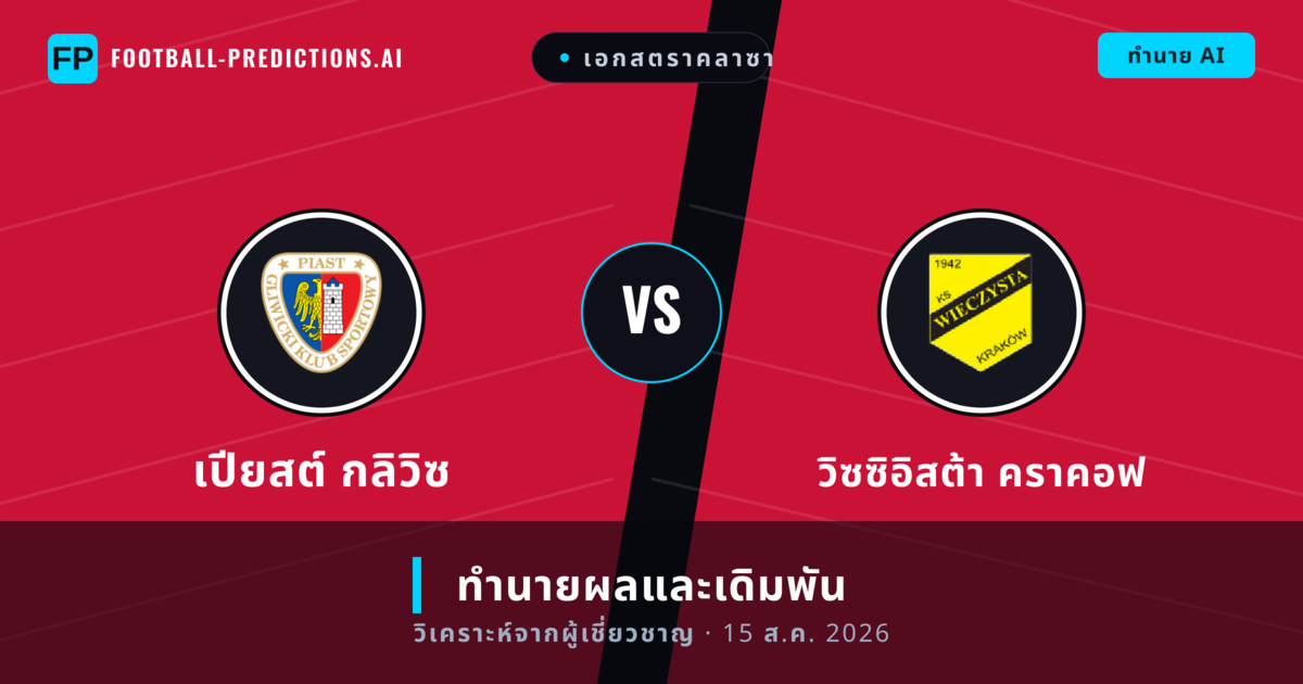 เปียสต์ กลิวิซ พบ วิซซิอิสต้า คราคอฟ — ทำนายผลและพรีวิวการแข่งขัน