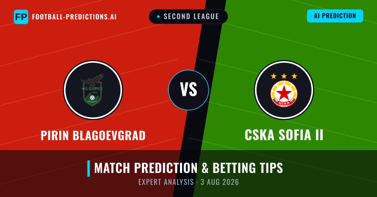 Pirin Blagoevgrad vs CSKA Sofia II — match prediction & preview