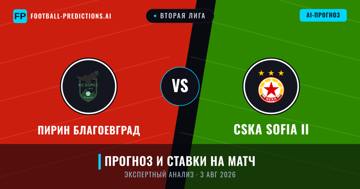 Пирин Благоевград – CSKA Sofia II — прогноз и превью матча