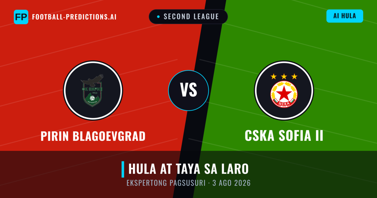 Pirin Blagoevgrad vs CSKA Sofia II — hula at preview ng laban