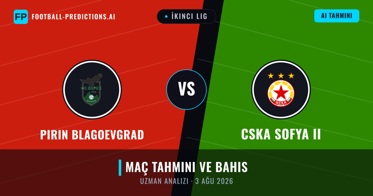 Pirın Blagoevgrad - CSKA Sofya II — maç tahmini ve önizleme