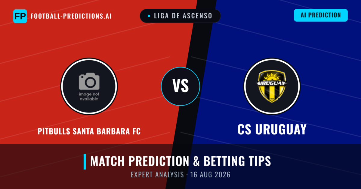 Pitbulls Santa Barbara FC vs CS Uruguay — match prediction & preview